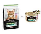 Pro Plan Somonlu Kısırlaştırılmış Kedi Maması 1.5 Kg+ 12 Adet Proplan Sterilised Ton ve Somonlu Kısırlaştırılmış Kedi Konservesi 85 Gr 