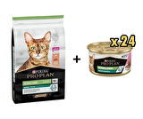 Pro Plan Somonlu Kısırlaştırılmış Kedi Maması 1.5 Kg + 24 Adet Proplan Sterilised Ton ve Somonlu Kısırlaştırılmış Kedi Konservesi 85 Gr