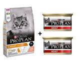 Pro Plan Elegant Somonlu Yetişkin Kedi Maması 1.5 kg + 2 Adet Pro Plan Tavuklu Kedi Konservesi 85 Gr