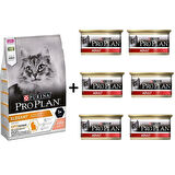 Pro Plan Elegant Somonlu Yetişkin Kedi Maması 1.5 kg + 6 Adet Proplan Adult Tavuk Etli Yetişkin Kedi Konservesi 85 Gr