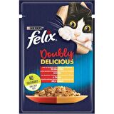 Felix Çifte Lezzet Sığır Etli ve Tavuklu Konserve Kedi Maması 85 Gr x 26 Adet