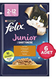 Felix Yavru Tavuk Etli Kedi Yaş Mama 85 Gr x 6 adet