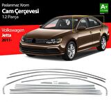 S-Dizayn VW Jetta Krom Cam Çerçeve Seti 12 Prç. 2011 Üzeri