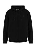Guess Siyah Erkek Kapüşon Yaka Zip Ceket Z2YQ28K9V31JBLK-ALDWIN ZIP HOODED