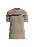 Guess Bej Erkek Bisiklet Yaka Desenli T-Shirt Z2BI09J1314P13W-JAMEY
