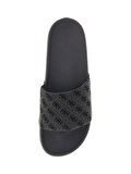 Guess Erkek  Siyah Tokyo 4G Logolu Terlik