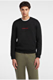 Erkek GJ CN Önde Logo Sweatshirt - Siyah | L