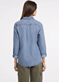 Mavi Kadın Normal Kalıp Desenli Gömlek GJ REGULAR L/S DENIM - ECO RECY CO