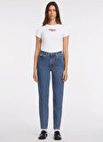 Mavi Kadın Relaxed Fit Desenli Denim Pantolon GJ G06 MOM - ECO RECY CO RIVERSIDE