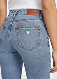 ECO RECY CO Mavi Kadın Regular Fit Desenli Denim Pantolon GJ G08 MID RISE STRA