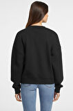 Kadın GJ CN OS ICONIC Sweatshirt - Siyah | XL