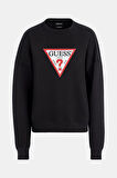 Kadın GJ CN OS ICONIC Sweatshirt - Siyah | XL