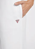 Guess Jeans Lastikli Bel Regular Fit Beyaz Kadın Pantolon GJ TRIANGLE LABEL JO - ORGANIC CO/P
