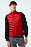 Guess Jeans GJ HOODED PUFFER VES Erkek Kırmızı Yelek M4YN11WG922-G585
