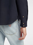 Guess Jeans Regular Fit Lacivert Erkek Gömlek M4YH37WGCF1A71W GJ LS REG POCKETS