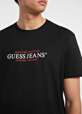 Guess Jeans Siyah Erkek T-Shirt M4YI42K8FQ4JBLK GJ SS CN REG AMERIC