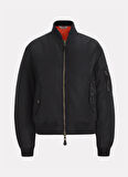 Siyah Kadın Bomber Yaka Normal Kalıp Desenli Ceket GJ BOMBER JKT - RECY NYLON SATIN 16