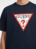 Guess Jeans Bisiklet Yaka Desenli Lacivert Erkek T-Shirt M4YI45K8FQ4A71W GJ SS CN OS ICONIC
