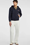 Erkek GJ ZIP Fermuarlı Kapüşonlu Sweatshirt - Lacivert | L