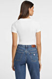 Guess Jeans Kadın Beyaz Slim Fit T-Shirt W4YI64KA0H1-G011