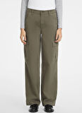 Guess Jeans Normal Bel Normal Haki Kadın Pantolon GJ CARGO CHINO - ECO ORG CO CLASSIC