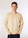 Guess Bej Erkek Sweatshırt M4YQ07KBY51G036 TREATED TRIANGLE CN