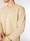 Guess Bej Erkek Sweatshırt M4YQ07KBY51G036 TREATED TRIANGLE CN