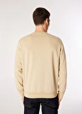 Guess Bej Erkek Sweatshırt M4YQ07KBY51G036 TREATED TRIANGLE CN