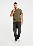 Guess Yeşil Erkek T-Shirt AIDY CN SS TEE MID ORGANIC STREAM