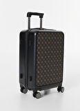 Guess Koyu Kahve Çekçekli Sert Valiz VERONA CABIN TROLLEY - MAKE UP CASE