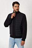 Erkek Stretch Scuba Şişme Mont - Siyah | XL