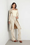 Guess Kadın  Şal Desenli  Suni Süet Pantolon