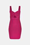 Guess Kadın  Pembe  Bodycn  Mini Triko Elbise