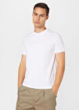 Guess Bisiklet Yaka Beyaz Erkek T-Shirt M2BP47K7HD0_SS CLASSIC PIMA EMB - C