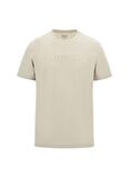 Guess Bisiklet Yaka Düz Bej Erkek T-Shirt M2BP47K7HD0NMD_SS CLASSIC PIMA EMB