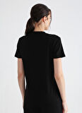 Guess Bisiklet Yaka Siyah Kadın T-Shirt W2BI69K8FQ1JBLK