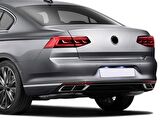 S-Dizayn VW Passat B8.5 Krom Egzoz Görünümü Difüzör 4'lü R Line 3 Parça 2019 ve Üzeri S-Dizayn