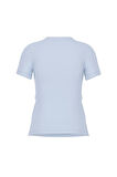 Kadın Cn SS Logo Lace T-Shirt - Mavi | M