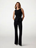 Guess Kadın Siyah Ambre Peplum Bluz