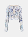 Guess Kadın Pembe Anastasia Dantel Bluz