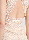 Guess Chrıstel Lace Dress Kadın Krem Elbise W5GK37KCS90-F0EH