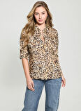 Guess Regular Fit Düz Çok Renkli Kadın Gömlek ENORA EQUIPMENT SHIR - ECO VI SHINY
