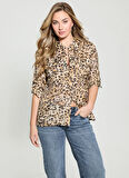 Guess Regular Fit Düz Çok Renkli Kadın Gömlek ENORA EQUIPMENT SHIR - ECO VI SHINY