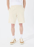 Bej Erkek Loose Fit Desenli Sweat Şort M5GD10KCN01G1V7 CLOVIS SHORTS