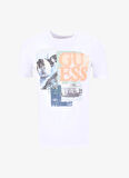 Guess Bisiklet Yaka Desenli Beyaz Erkek T-Shirt M5GI04I3Z14G011 SS CN SAIL BOAT