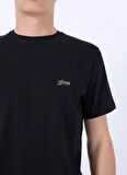 Guess Bisiklet Yaka Desenli Siyah Erkek T-Shirt M4GI70KC9X0JBLK SS CN BASIC PIMA