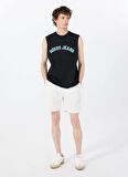 Guess Jeans Bisiklet Yaka Desenli Siyah Erkek T-Shirt M5GP31K8HM0JBLK GJ MUSCLE COLLEGIA
