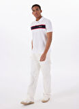 Guess Jeans Desenli Beyaz Erkek Polo T-Shirt M5GP29KCJV1F0E1 GJ SS STRIPED EMBR