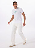 Guess Jeans Bisiklet Yaka Desenli Beyaz Erkek T-Shirt M5GI23K8HM0G011 GJ SS CN SLIM SUNS