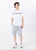 Gri Erkek Loose Fit Desenli Sweat Şort M5GD49KCPR1H90Z GJ REG EMBRO SHORT